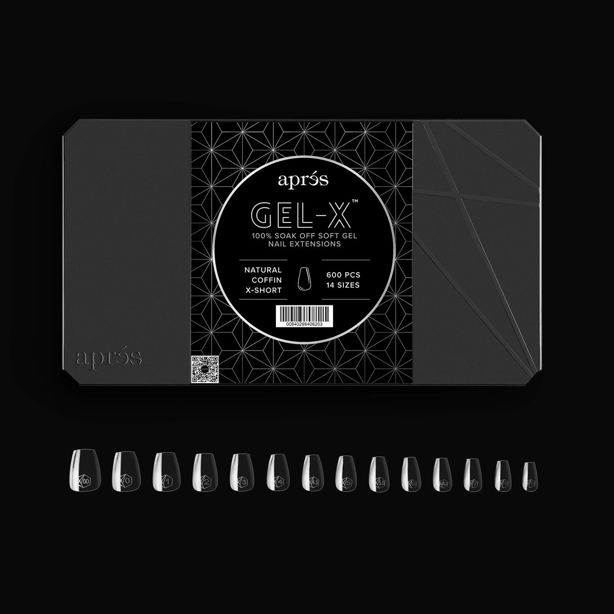APRES GELX TIPS NATURAL COFFIN EXTRA SHORT [600 PCS] Beauty Merchant
