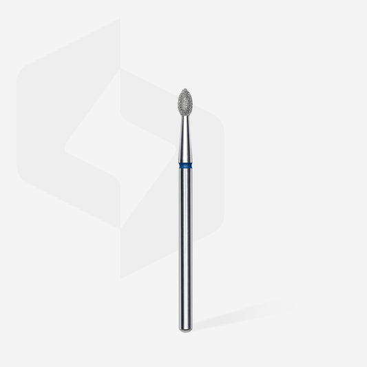 Diamond nail drill bit pointed bud blue EXPERT head diameter 2,5 mm / working part 4,5 mm