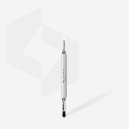 Double-ended brush Exclusive for gel 11 mm / liner 12 mm
