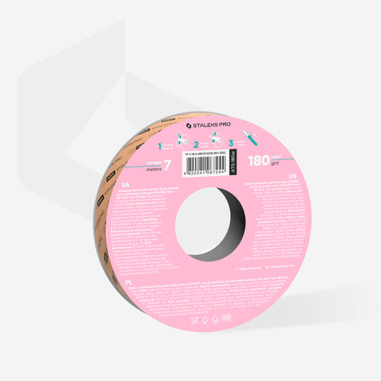 Disposable white abrasive tape EXPERT 180 grit for the plastic case