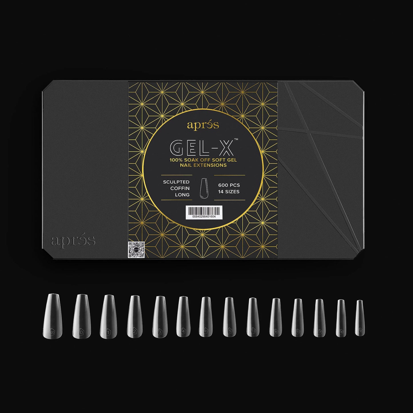 APRES GEL-X TIPS - SCULPTED COFFIN LONG - Sets & Refills