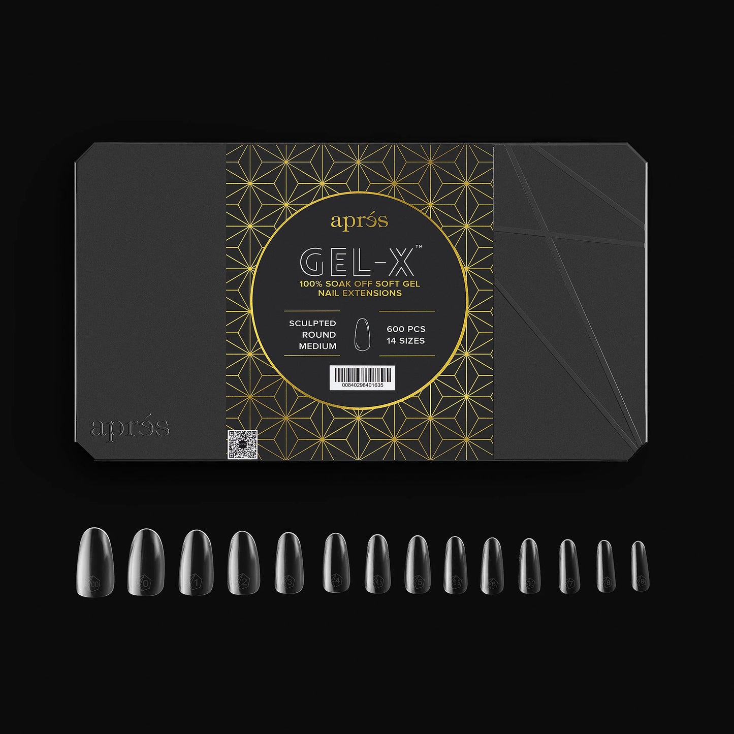 APRES GEL-X TIPS - SCULPTED ROUND MEDIUM - Sets & Refills